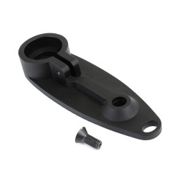AR-15 Rifle Length Aluminum A1/A2 Stock Butt Plate with Locking Screw -BLACK